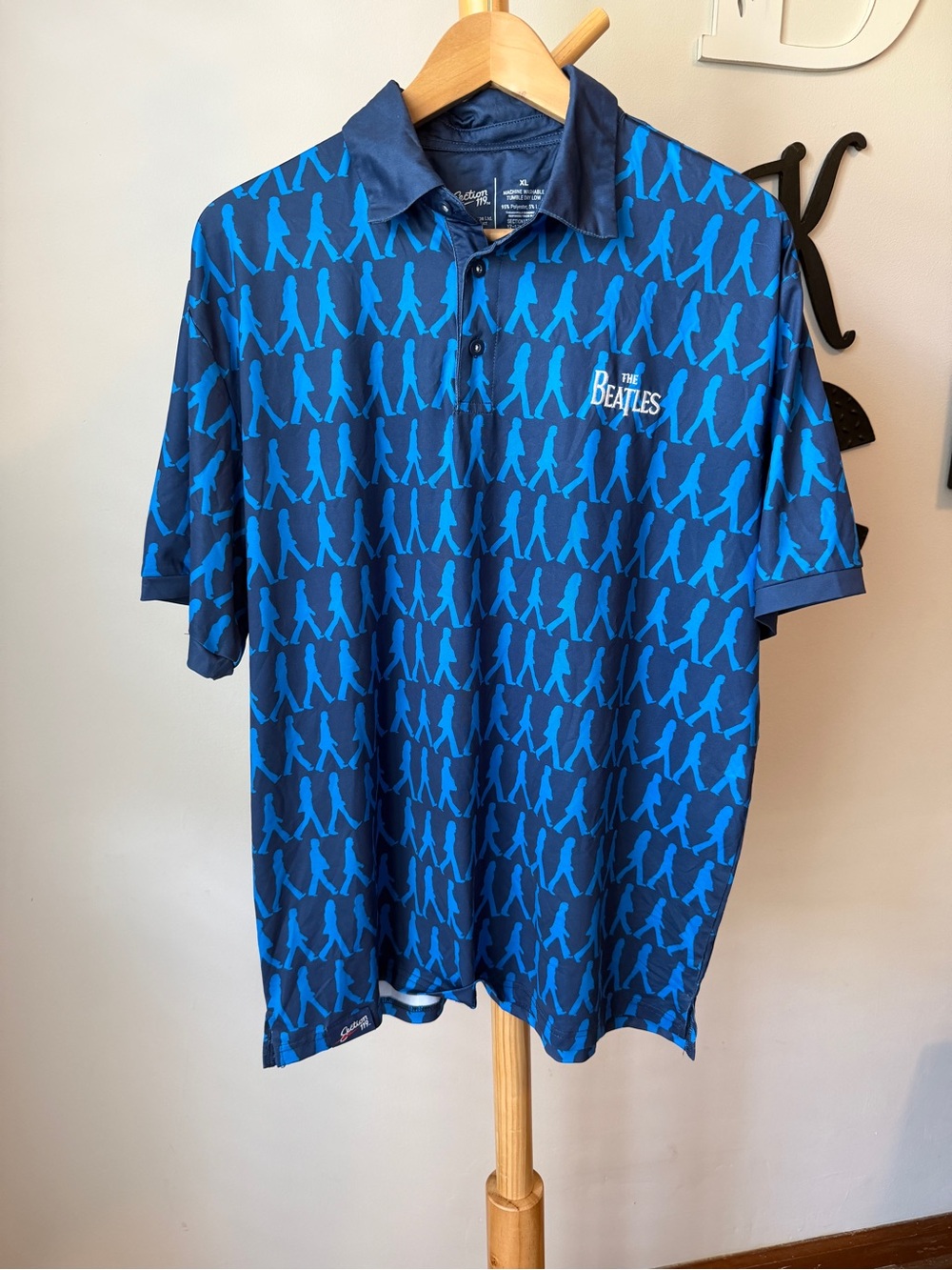 Section 119 The Beatles Abbey Road Blue Golf Polo Shirt Men’s Size XL